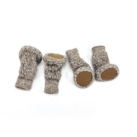 Neulotut tuolin sukat / huonekalujen jalat, 16 kpl Khaki