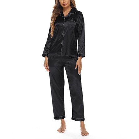 Kvinnor olid Pyjamas ets leepwear Pyjamas Button Casual uit