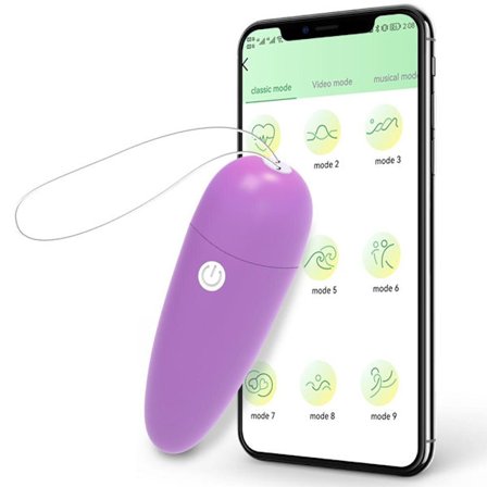 Kvinnlig vibrator med APP-styrning, lila