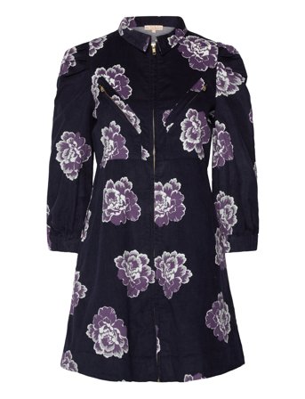 by Ti Mo Baby Cord Collared Dress - Navy - S