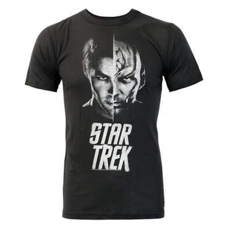 Junk Food Mens Future Begins Star Trek T-Shirt M Svart