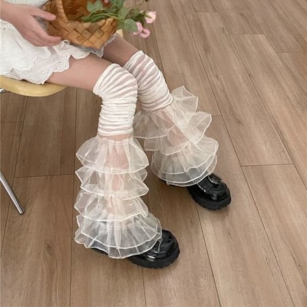 Lolita Blondestrømpe Lange knesokker FARGE 5 FARGE 5