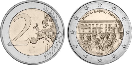 Malta 2012 - Flertalsrepræsentation - 2 euro mønt