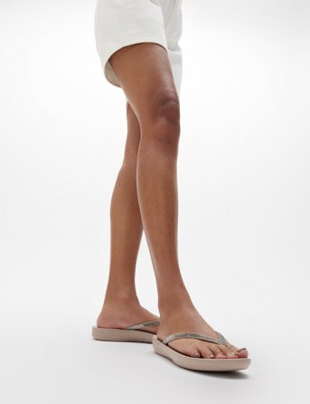 FitFlop Iqushion Ombre Sparkle Flip-Flops - Beige - 37