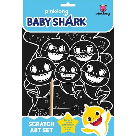 Baby shark pysselpaket med skrap hajarna