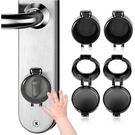 4 kpl Deadbolt-lapsilukko, lapsiturvallinen Deadbolt-suojus, oven turvalukko lapsille, lapsiturvallinen oven lukko sopii useimpiin Deadbolt-lukkoihin 