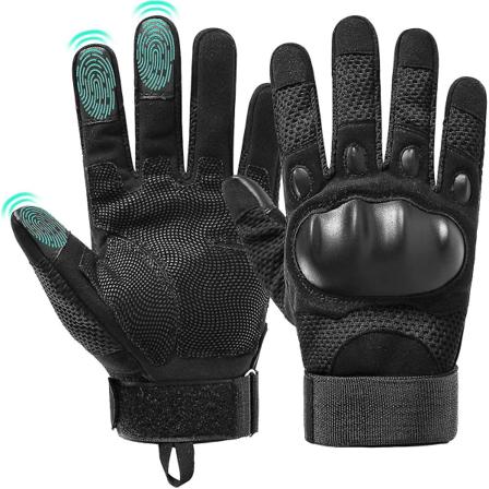 Motorsykkelhansker for menn og kvinner, 3-finger berøringsskjerm motorsykkelhansker knokehansker, Airsoft-hansker for terrengsykling, motocross, 