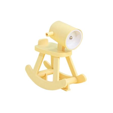 Tegneserie gavebog lampe skrivebordsornament sød atmosfære lys gyngehest mini natlys mobiltelefonholder C