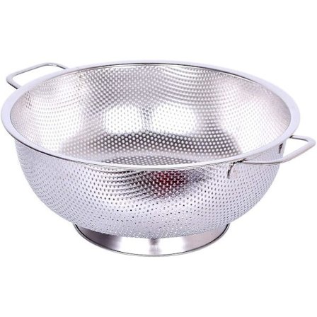 Rustfrit stålsi til køkken - Køkken fødevarefilter med kraftige håndtag og stor stabil ringfod