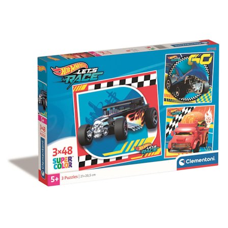 Puslespil 3x48 Pcs Hotwheels