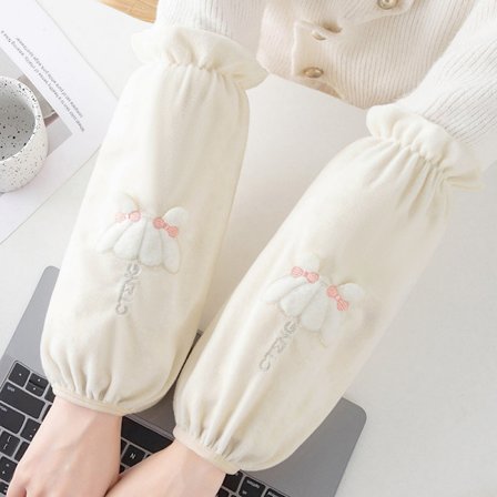 Höst och Vinter Vuxen Söt Fleece Lång Ärmskydd mot Fläckar för Studenter, Hushåll och Arbete, Ärmskydd mot Smuts för Kvinnor