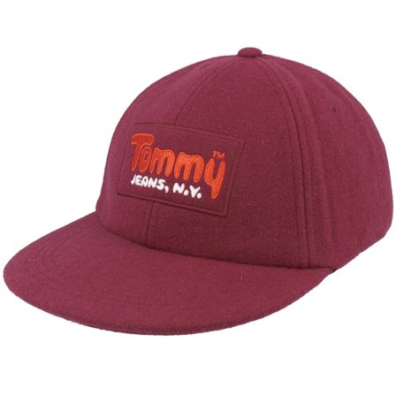 Tommy Hilfiger - Röd snapback Keps - Tjm Collegiate Sport Cap Red Wine Strapback @ Hatstore
