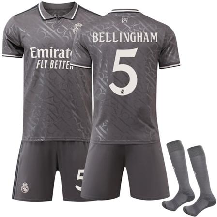 2024-2025 Real Madrid Udebanes Børne/Voksen Fodboldtrøje Jersey Nr. 5 Bellingham Adult XXL