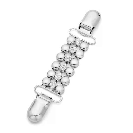 Kofta Clip Glittrande Säkert Grepp Elegant Design Funktionell Accessoar Retro Mode Kofta Clip Med Strass Vintage