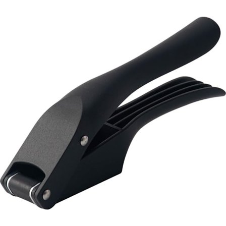 1 stk. Hvitløkspresse i plast, multifunksjonell ingefærpresser, hvitløkspresse, hvitløksknuser, hvitløksskjærer for kjøkken (svart)