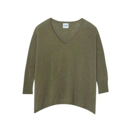 Kujten, V-neck Knitwear Groen, Dames, Maat:ONE Size