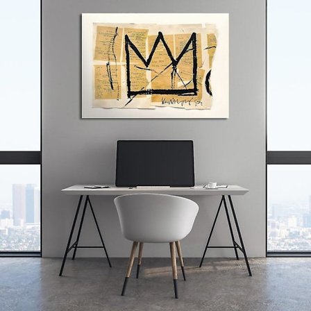 Basquiat Crown Canvas Basquiat Crown Basquiat Crown Væghængt Kunst Jean Michel Basquiat Crown Kunst Jean Michel Basquiat Væghængt Dekoration Basquiat 