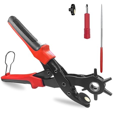 2-4,5 mm Rund Hålslagare med 6 Stansstorlekar, Professionell Revolvi