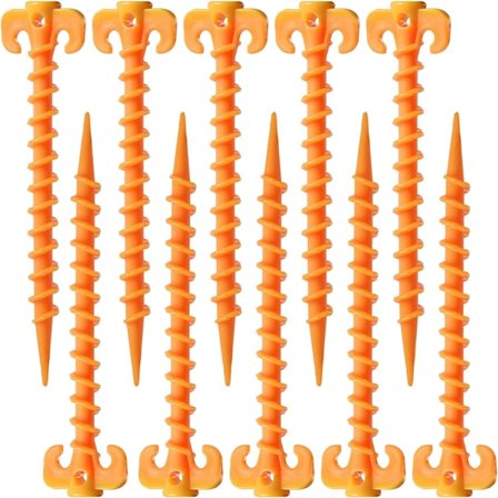 Gule (20 cm × 4,5 cm, 10) Jordspyd i Kvalitets PP Plast Teltpløkker