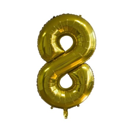 Design House 95 Folieballong guld - 8 Partytillbehör Unisex 86