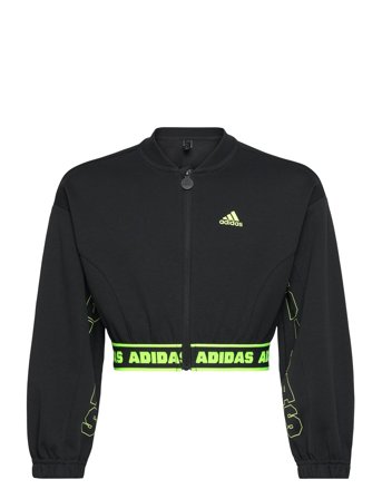 Jg D Crop Bmber Bomberjakke Svart Adidas Sportswear*Betinget Tilbud