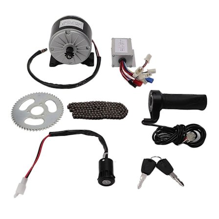 24V 250W Elektrisk DC Motor Controller Kit Med 55T Kædehjul 146L Kæde til Mini Cykler Elektrisk Scooter Motorcykel