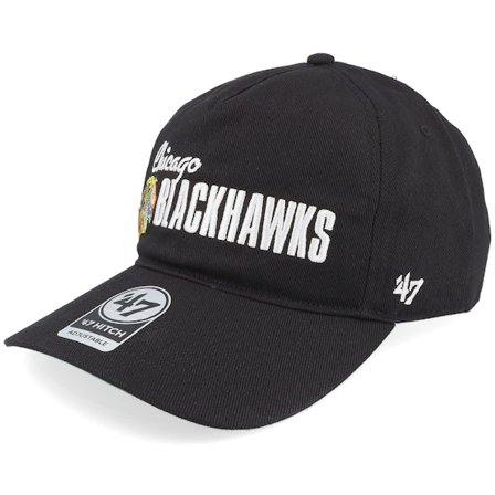 47 Brand - Negro unconstructed Gorra - Chicago Blackhawks Midway Hitch Lc Black Dad Cap @ Hatstore