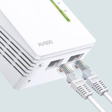 TP-Link Powerline AV600 - Extender Starter Kit - strømlinjeadaptersett - 802.11b/g/n - veggpluggbar