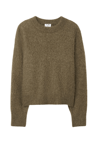 Filippa K Fluffy Sweater Stickat Dam Grön M