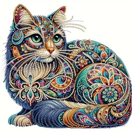 Gatyztory Specialformad Diamantmålning Katt Djur Diy Diamantbroderi Heminredning Partiell Rund Borr Dia Mosaik 118 30x30cm