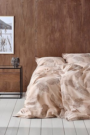 Jotex - Dekbedovertrek Van Satijn Organisch Nougat Nougat - FANNY - Koop Dekbedovertrek bij Jotex