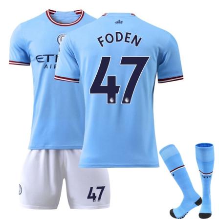 Manchester City tröja 22-23 Fotbollströja Mci tröja 23曼城主场47号加袜号 18#