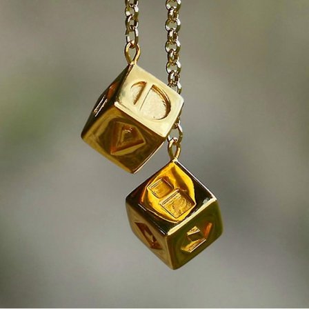 The Last Jedi Han Solo Lucky Dice Prop Guld Farvet Smugglers Dice / terning