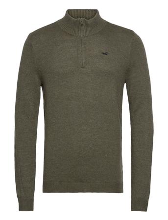 Hco. Guys Sweaters Knitwear Half Zip Pullover Grønn Hollister