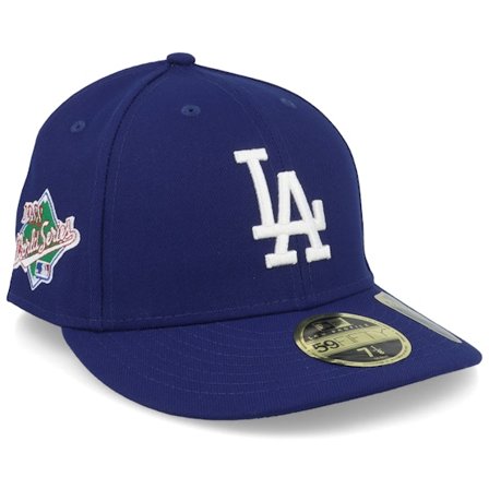 New Era - MLB Ble fitted Czapka Z Daszkiem - Hatstore Exclusive x Los Angeles Dodgers Poly 59FIFTY Low Profile Royal/White Fitted @ Hatstore