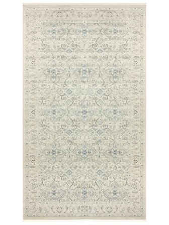Floral Ziegler Greenville Beige Crème/Bleu Clair Grand Oeko-Tex Tapis