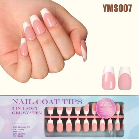 Förapplicerad spets Press på naglar YMS007 YMS007