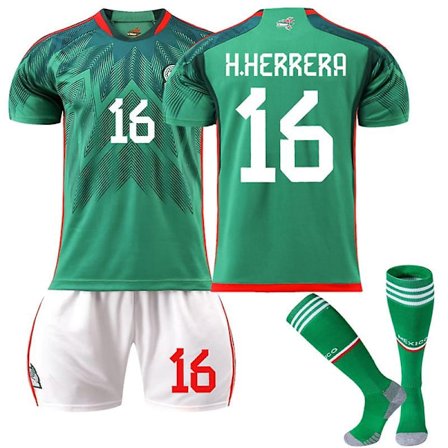 Spesialkampanje! Høy kvalitet ny 22-23 New Mexico Hjemmedrakt Treningsskjorte Fotballdrakt - Perfet H.HERRERA 16 H.HERRERA 16 H.HERRERA 16 S