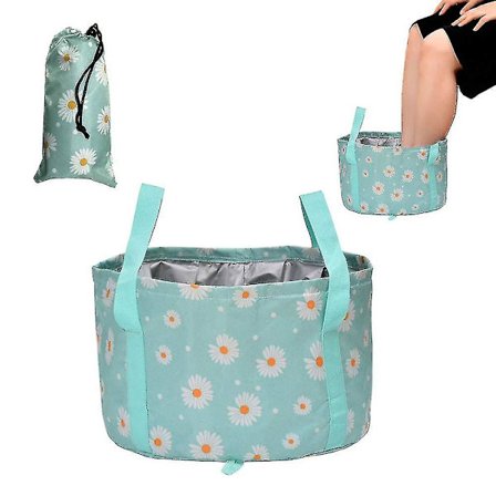 Hopfällbart fotbad, bärbart resefotbad för fotblötläggning, multifunktionellt vattentätt fotbad hopfällbar hink lämplig för campingtvätt