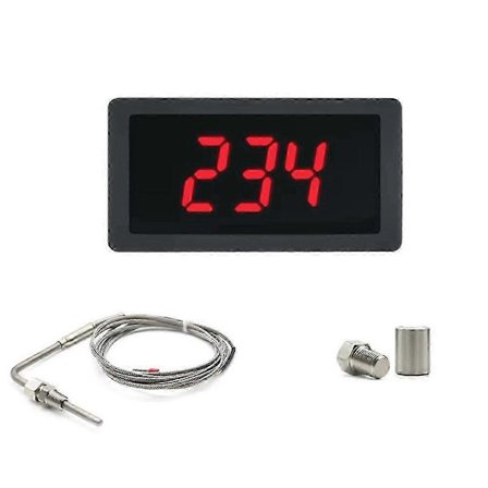 LED-måler med EGT-sensor, temperatursensor, loddepakke, justerbar funksjon, kompatibel Pt1-Good