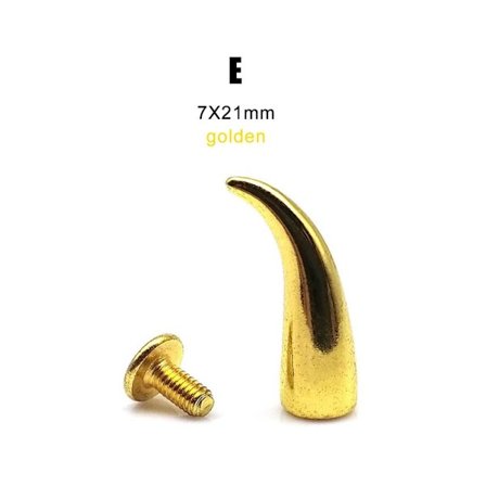 10 set dekornitstift, spik GULD E-7X21MM E-7X21MM