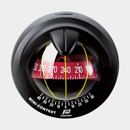 Marine compass Plastimo Mini-Contest, Ø81 mm, bulkhead mounted, black