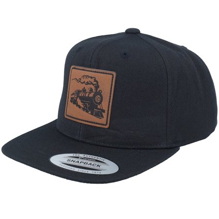 Kiddo Cap - Black - snapback - Cap - Kids Train Engraved Box Patch Black Snapback - Hatstore