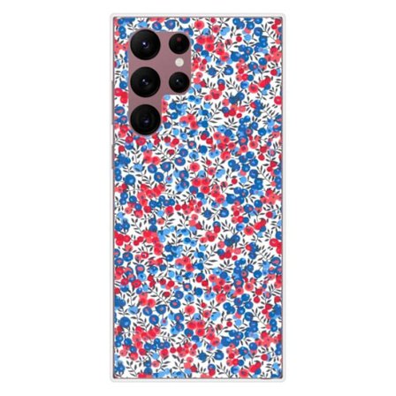 Silicone skal - Kompatibel med Samsung Galaxy S22 Ultra - liberty design wiltshire blå