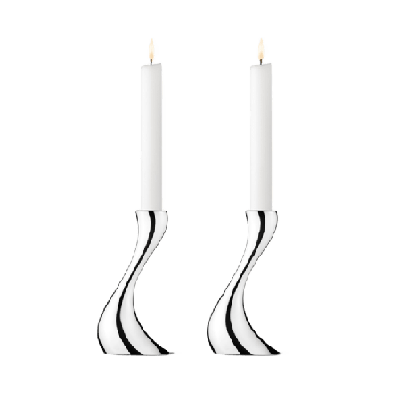 Georg Jensen Liten Ljushållare, 2-pack, Cobra Ljus & ljusstakar ONESIZE