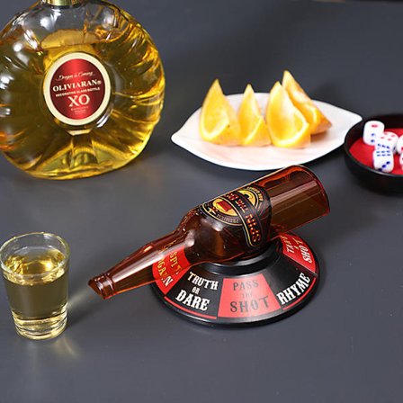 Snurre Flaske Drikkespill, Vertikalt Snurre Flaske Spill, Portabelt Spill, Perfekt for Familie Spillkvelder, Fester og Utendørs Sammenkomster