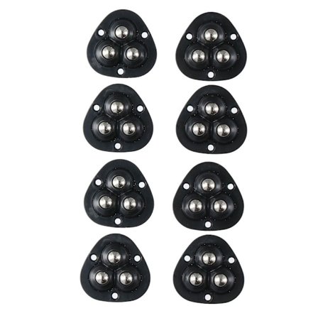 8 stk. Mini Hjul til Apparater, Drejelige Hjul, Selvklæbende, Universelle