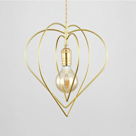 Metal Hjerte Pendel Moderne Nordisk Hjerte Roterende Hjerteformet Lysekrone Belysning Anvendes til Spisestue Stue Køkken Soveværelse
