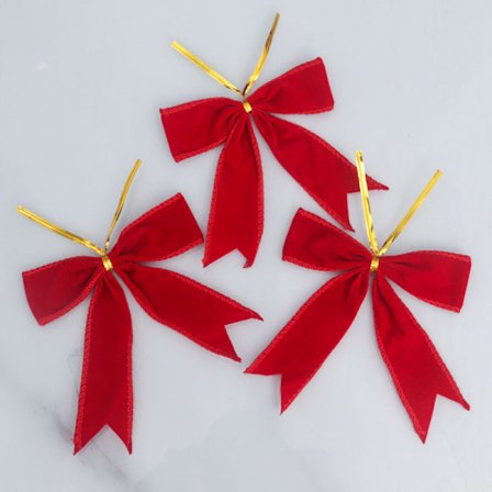 Julebåndsløyfer, 10 stykker røde juletrebeløyfer, julekransdekorasjon sløyfe, julebåndsløyfe, julegaveinnpakningsutstyr