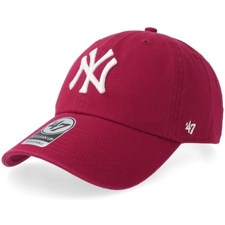47 Brand - MLB Rød unconstructed Caps - New York Yankees MLB Clean Up Razor Red Dad Cap @ Hatstore